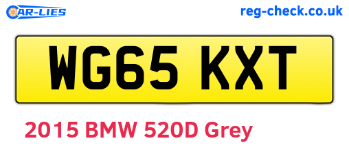 WG65KXT are the vehicle registration plates.