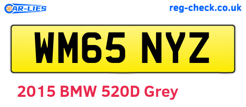 WM65NYZ are the vehicle registration plates.