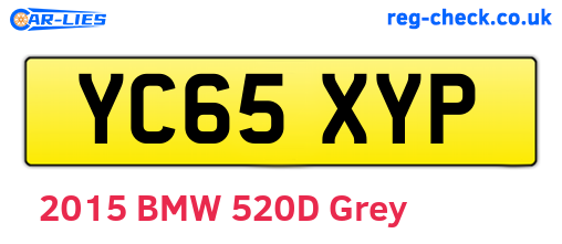 YC65XYP are the vehicle registration plates.