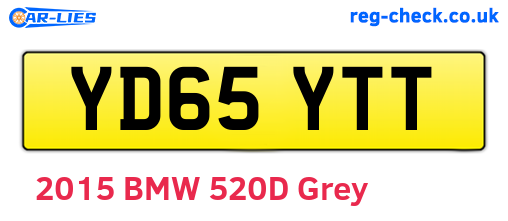 YD65YTT are the vehicle registration plates.
