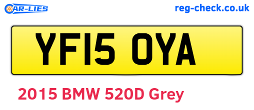 YF15OYA are the vehicle registration plates.