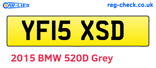YF15XSD are the vehicle registration plates.