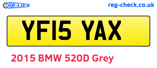 YF15YAX are the vehicle registration plates.