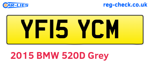 YF15YCM are the vehicle registration plates.