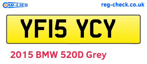 YF15YCY are the vehicle registration plates.