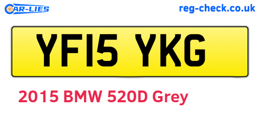 YF15YKG are the vehicle registration plates.