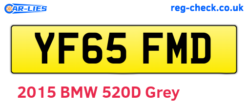 YF65FMD are the vehicle registration plates.