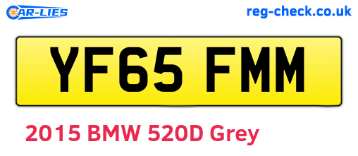YF65FMM are the vehicle registration plates.
