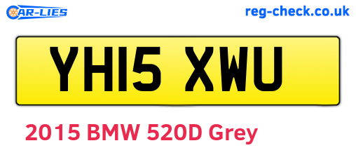 YH15XWU are the vehicle registration plates.
