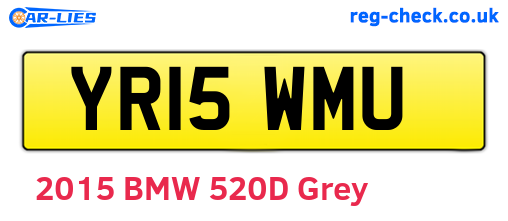 YR15WMU are the vehicle registration plates.