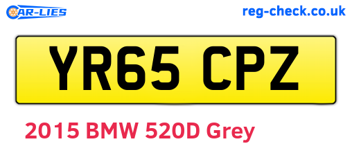 YR65CPZ are the vehicle registration plates.