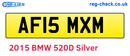 AF15MXM are the vehicle registration plates.