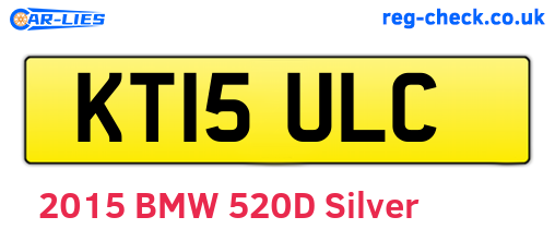 KT15ULC are the vehicle registration plates.