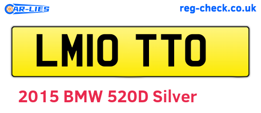 LM10TTO are the vehicle registration plates.