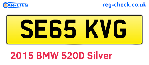 SE65KVG are the vehicle registration plates.