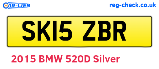 SK15ZBR are the vehicle registration plates.