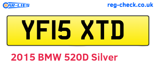 YF15XTD are the vehicle registration plates.