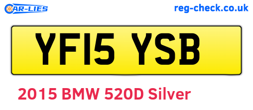 YF15YSB are the vehicle registration plates.