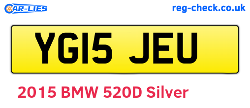 YG15JEU are the vehicle registration plates.