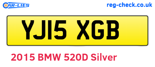 YJ15XGB are the vehicle registration plates.