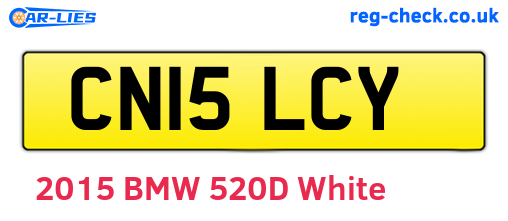 CN15LCY are the vehicle registration plates.
