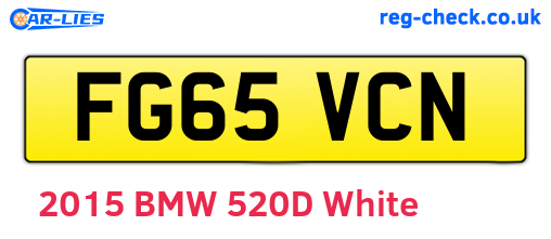 FG65VCN are the vehicle registration plates.