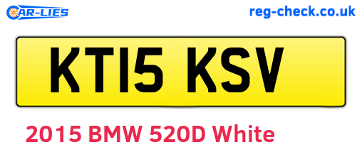 KT15KSV are the vehicle registration plates.