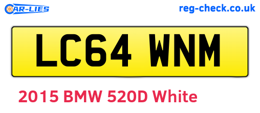 LC64WNM are the vehicle registration plates.