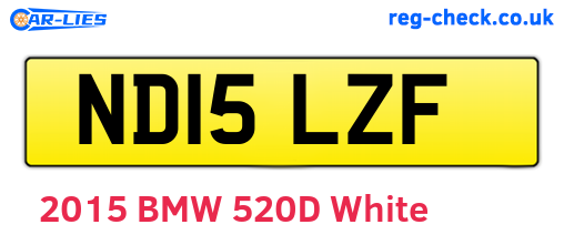 ND15LZF are the vehicle registration plates.