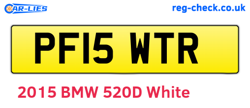 PF15WTR are the vehicle registration plates.