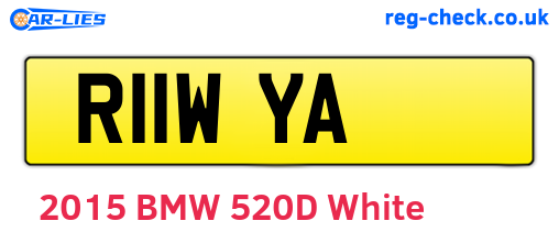 R11WYA are the vehicle registration plates.