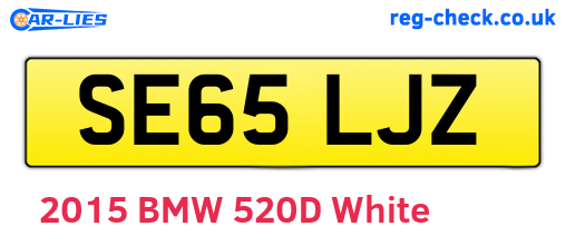 SE65LJZ are the vehicle registration plates.