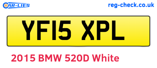YF15XPL are the vehicle registration plates.