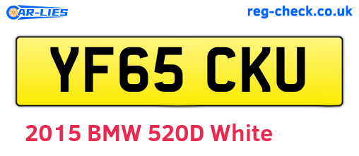 YF65CKU are the vehicle registration plates.