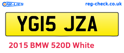 YG15JZA are the vehicle registration plates.