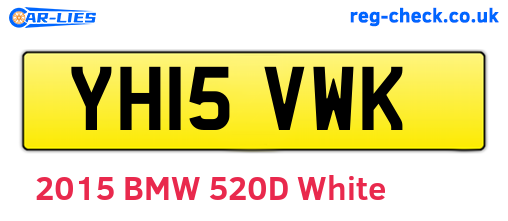 YH15VWK are the vehicle registration plates.