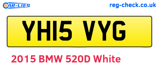 YH15VYG are the vehicle registration plates.