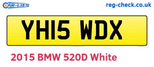 YH15WDX are the vehicle registration plates.