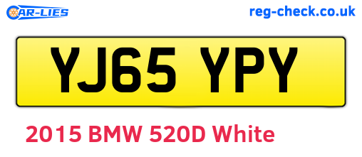 YJ65YPY are the vehicle registration plates.