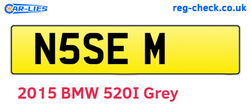 N5SEM are the vehicle registration plates.