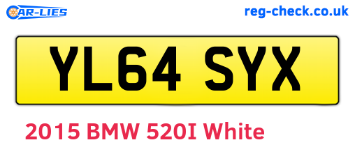 YL64SYX are the vehicle registration plates.