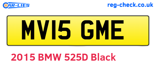 MV15GME are the vehicle registration plates.