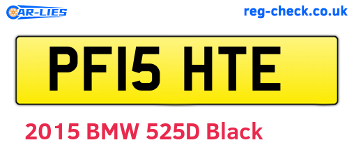 PF15HTE are the vehicle registration plates.