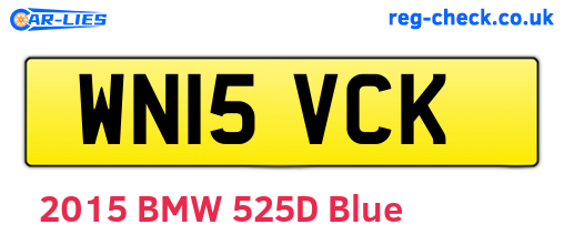 WN15VCK are the vehicle registration plates.