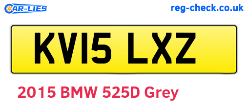 KV15LXZ are the vehicle registration plates.