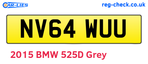 NV64WUU are the vehicle registration plates.