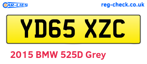YD65XZC are the vehicle registration plates.