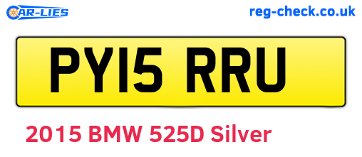 PY15RRU are the vehicle registration plates.