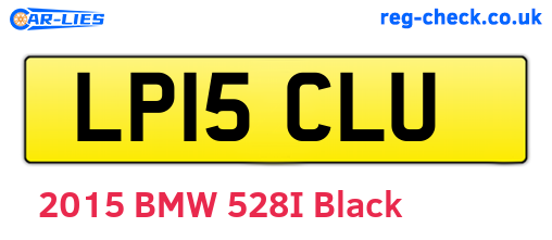 LP15CLU are the vehicle registration plates.