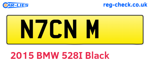 N7CNM are the vehicle registration plates.